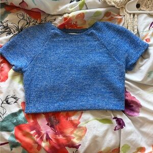 Alice + Olivia Vibrant Blue Cropped Sweater